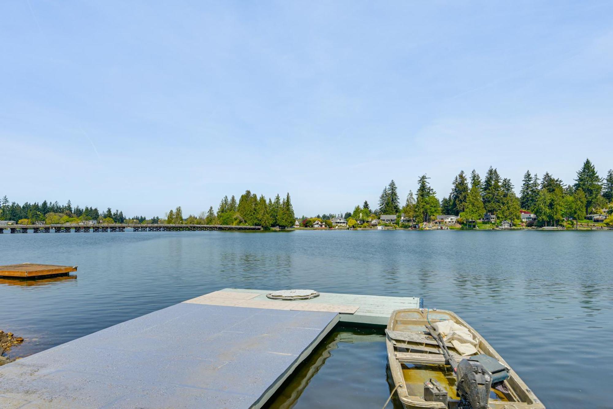 Tacoma Home On Steilacoom Lake With Dock! Esterno foto